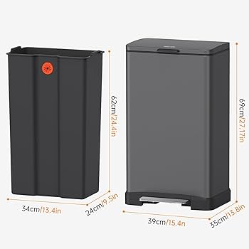 Amazon｜Mbillion ゴミ箱 おしゃれ ふた付き ステンレス 50